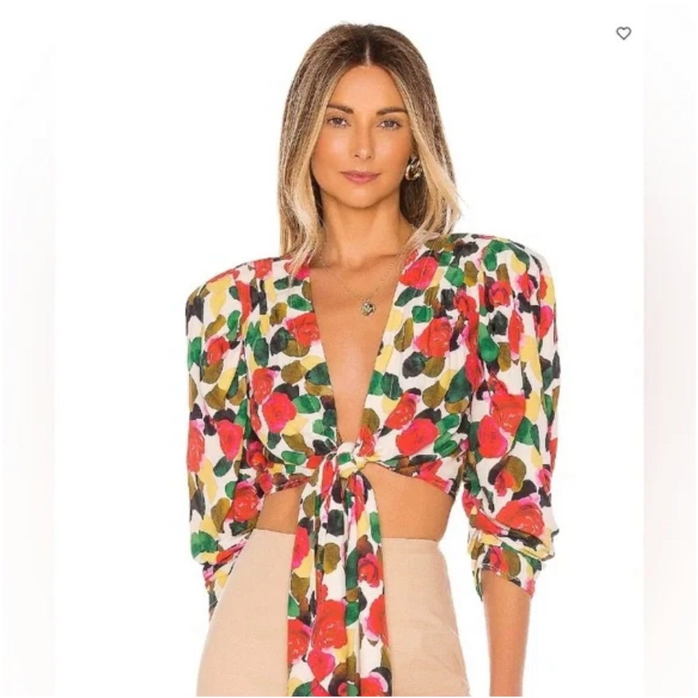 L'Academie The Nikkolai Top in Floral Print